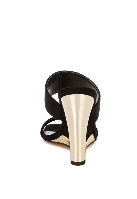 Zimeski Sculpted Wedge Slip-On Sandals