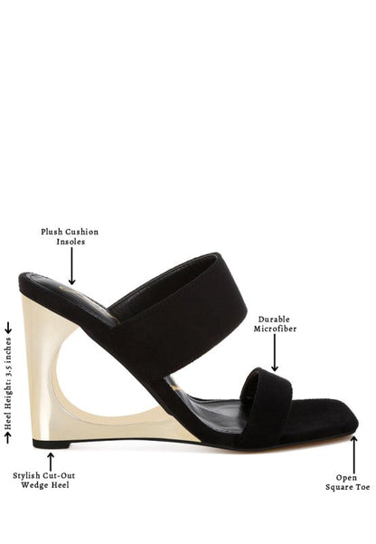 Zimeski Sculpted Wedge Slip-On Sandals