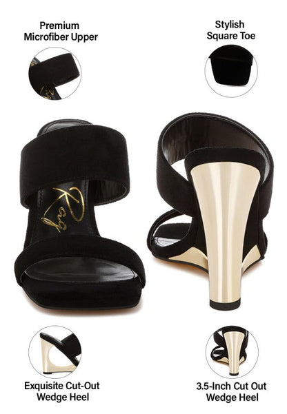 Zimeski Sculpted Wedge Slip-On Sandals