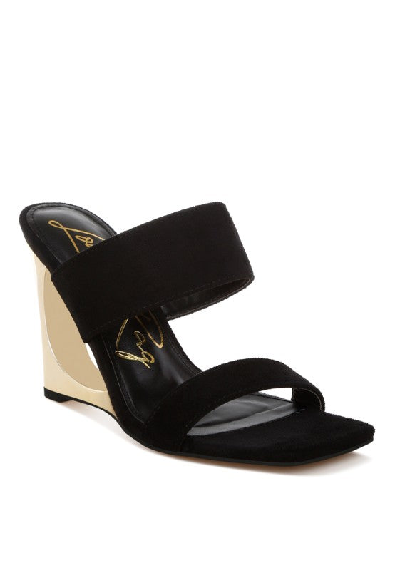 Zimeski Sculpted Wedge Slip-On Sandals