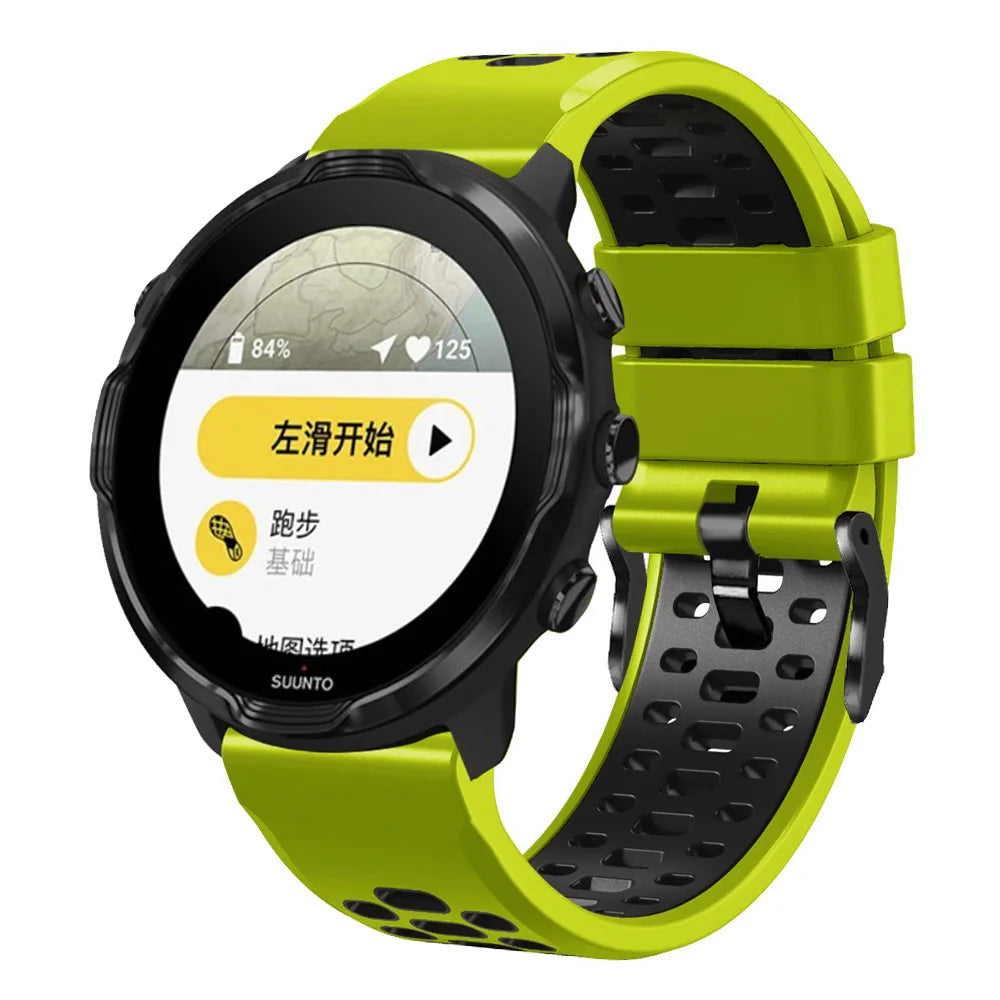 24mm Sport Silicone Strap For Suunto 9 Baro 7 D5 Spartan Sport Smartwatch Replacement Watch band For Spartan Sport Wrist HR/Baro
