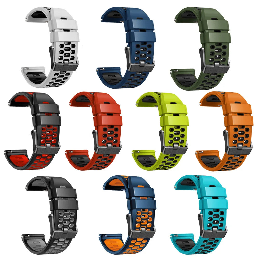 24mm Sport Silicone Strap For Suunto 9 Baro 7 D5 Spartan Sport Smartwatch Replacement Watch band For Spartan Sport Wrist HR/Baro