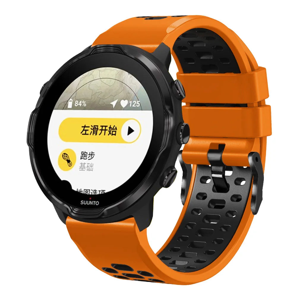 24mm Sport Silicone Strap For Suunto 9 Baro 7 D5 Spartan Sport Smartwatch Replacement Watch band For Spartan Sport Wrist HR/Baro