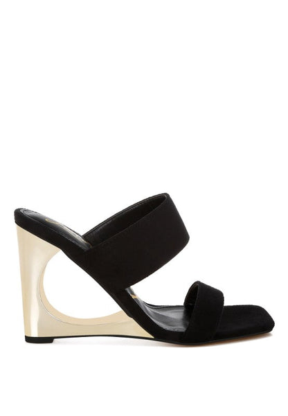 Zimeski Sculpted Wedge Slip-On Sandals